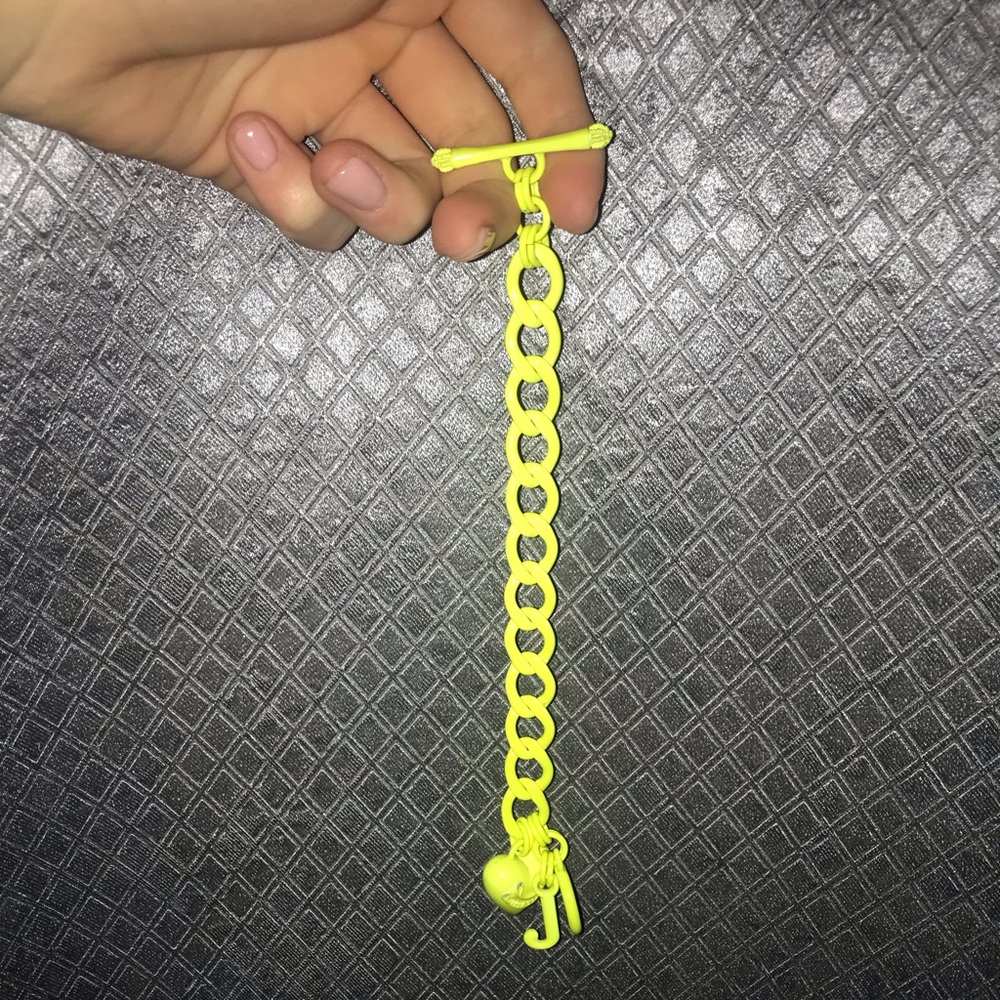 Juicy Couture neon yellow chain-link bracelet